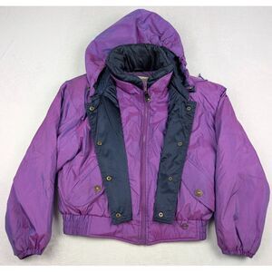 Vintage 80's Obermeyer‎ Stardust Women's Ski Jacket sz 8 Purple